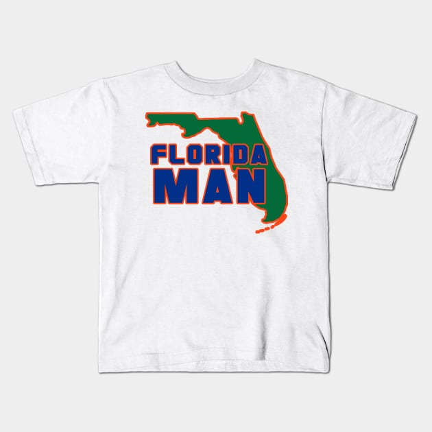 Florida Man Kids T-Shirt by  The best hard hat stickers 